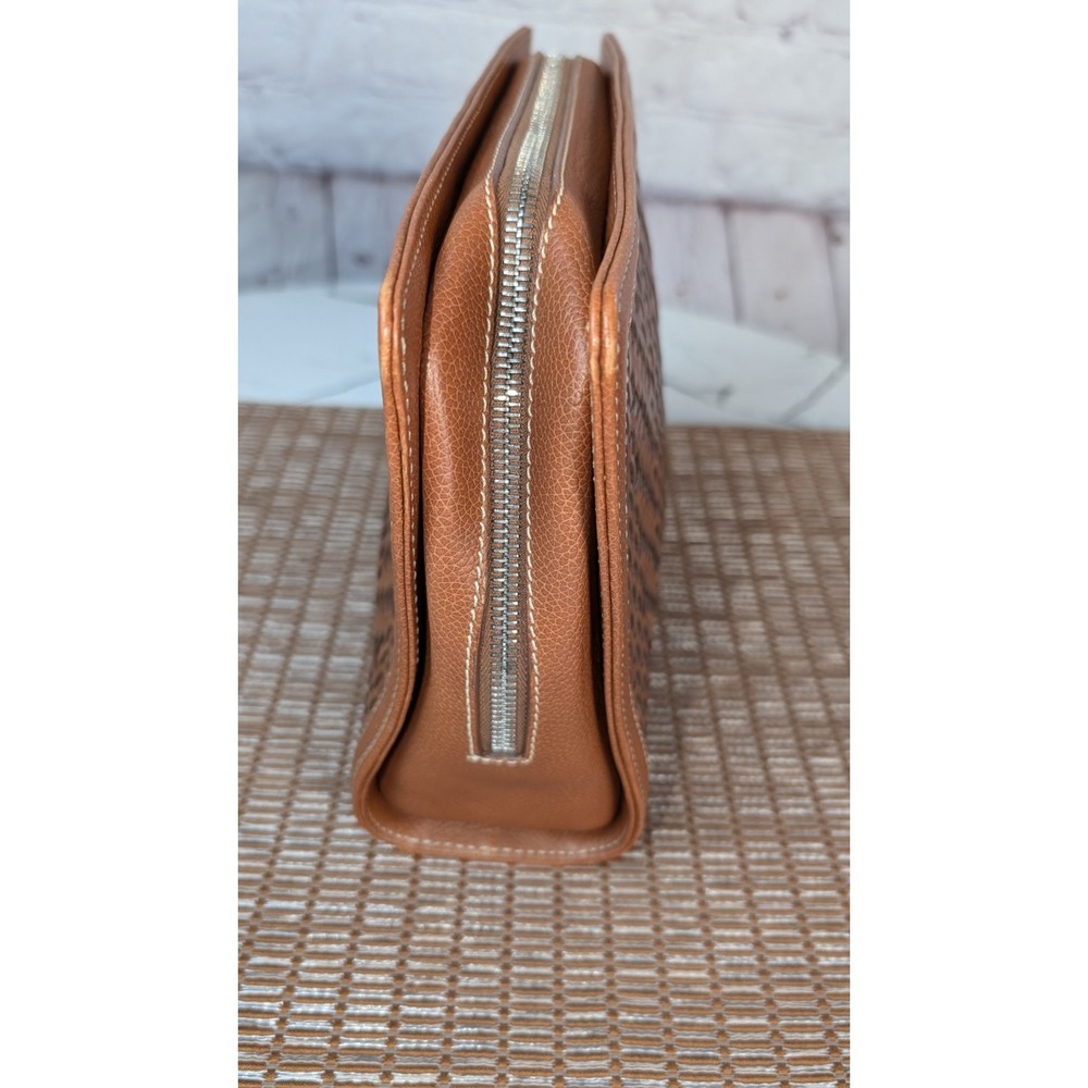 Barry Kieselstein-Cord RARE Brown Woven Leather Clutch - 925 Silver Horse head - Picture 6 of 16